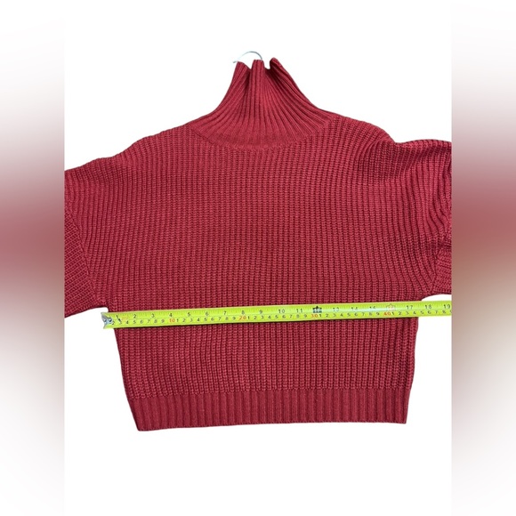 ZAFUL sz Lg Long Sleeve Pullover Cropped Mock Neck Oversized Ribbed Sweater - Picture 5 of 9